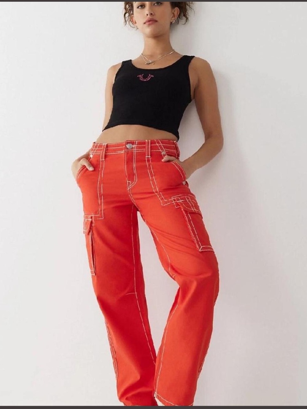 True religion red denim cargo
Jean 26